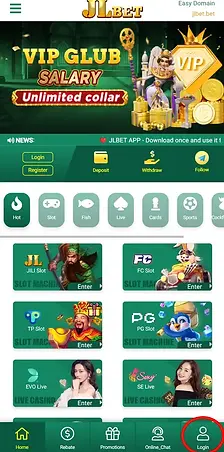 Deposit on JLBet login